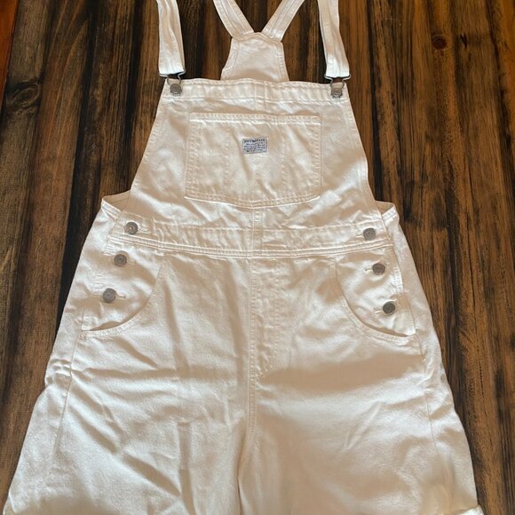Levi's Utility Shortalls, White, Medium - Picture 4 of 7